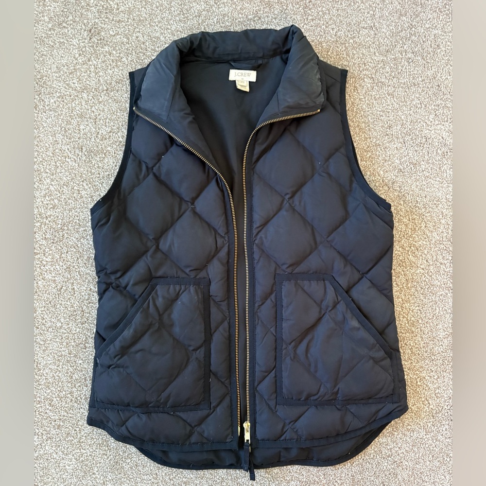 Jcrew Black Quilted Vest size XS